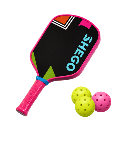 Shego pickleball paddle and balls